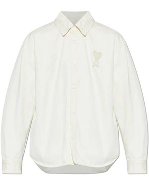 Ami Paris Denim Jackets - White