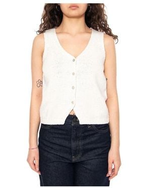 Levi's Helen Mini Bouclé Weste - Weiß