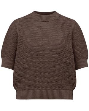 DRYKORN Strickpullover Sanidy Relaxed Fit - Braun