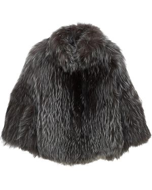 S.w.o.r.d 6.6.44 Hochgeschlossene Pelzjacke - Grau