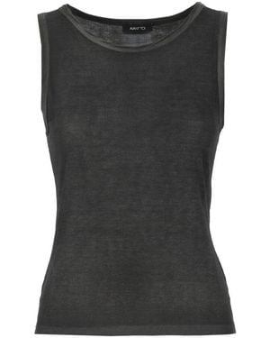 Avant Toi Sleeveless Tops - Black