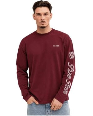Pure Path Long Sleeve Tops - Rosso