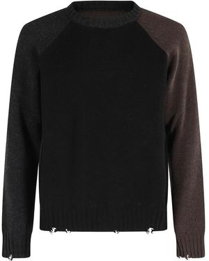 MM6 by Maison Margiela Round-Neck Knitwear - Black