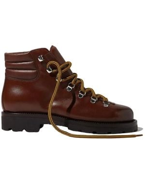 SCAROSSO Lace-Up Boots - Brown