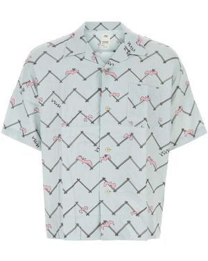 Visvim Stilvolles bedrucktes Rayon Copa Hemd - Grau