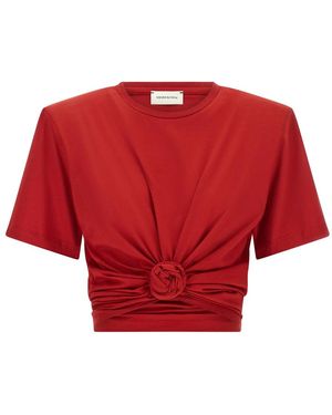 Magda Butrym Tops ,Rood ,Katoen T-Shirt 02
