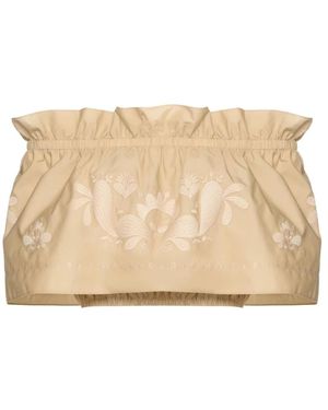 Twinset Tops ,Top Met Blote Schouders - Naturel
