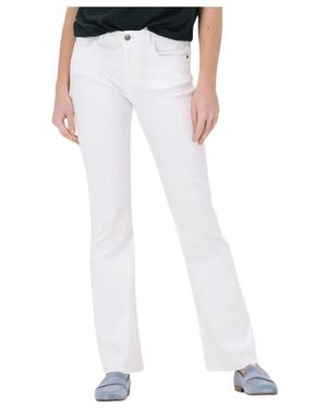 Minus Weiße Flared Jeans Enzo Hose
