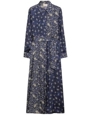 Pennyblack Kleedjes ,Veelkleurig ,Polyester Pbbfiesta Overhemdjurk - Blauw