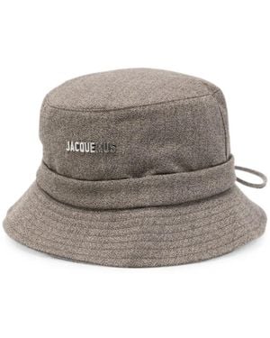Jacquemus Seiden- & Nylonhut - Grau