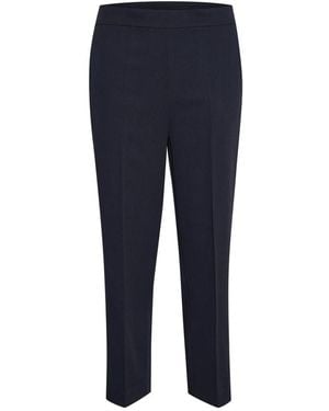 Kaffe Cropped Trousers - Blue