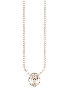 Thomas Sabo Charming Kette Tree Of Love Mit Weißen Steinen Roségold Ke2126-416-14-L45V - Mettallic