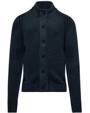 Bomboogie Cardigan Collo Lupetto - Blauw