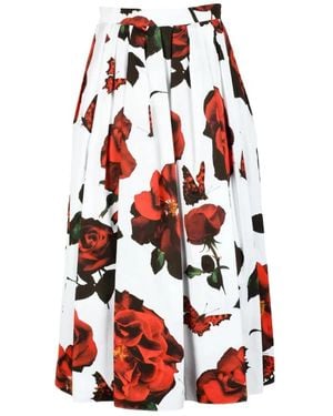 McQueen Midi Skirts - Red