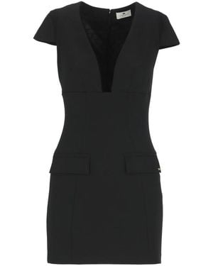 Elisabetta Franchi Short Dresses - Black