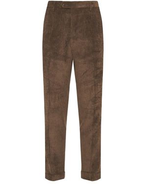 Barba Napoli Straight Trousers - Brown