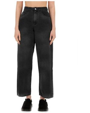 YMC Wide Leg Cropped Jeans - Zwart