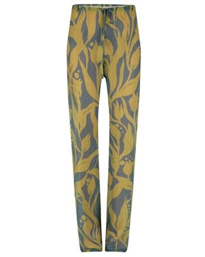 Dries Van Noten Broeken ,Veelkleurig ,Broek - Groen