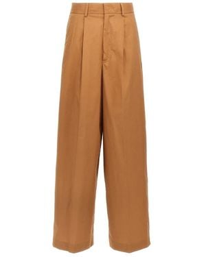 Nude Wide Trousers - Brown