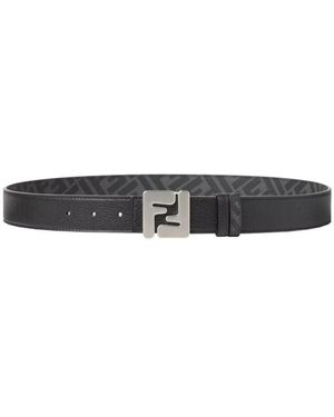 Fendi Accessoires ,Zwart ,Katoen Ff Squared Riem
