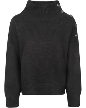 Yves Salomon Round-Neck Knitwear - Negro