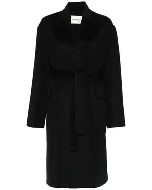 Ottod'Ame Belted Coats - Black