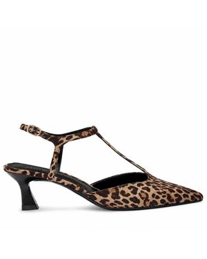 Stuart Weitzman Schoenen ,Bruin ,Leer Vinnie T-Strap Pomp