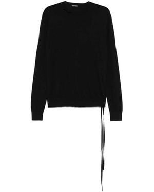 Ann Demeulemeester Round-Neck Knitwear - Negro