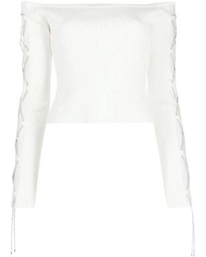 GIUSEPPE DI MORABITO Round-Neck Knitwear - White