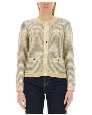 Tory Burch Truien & Vesten ,Veelkleurig ,Gebreid Vest - Naturel