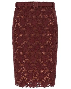 Self-Portrait Pencil Skirts - Red