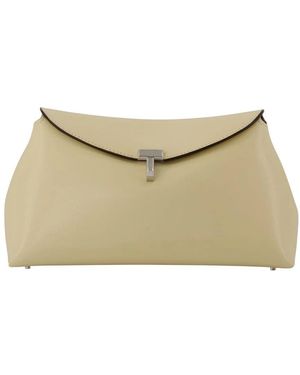 TOTEME Tassen ,Leer T-Lock Clutch - Naturel