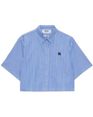 MSGM Overhemden ,Blauw ,4041Mde 03X267129 Shirt