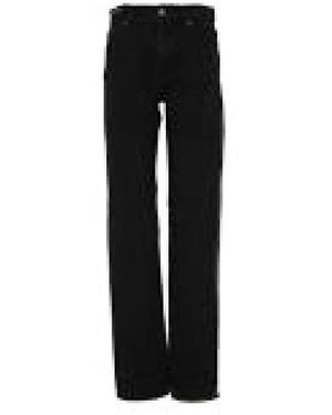 Saint Laurent Jeans ,Zwart ,Katoen Relax Straight Jeans