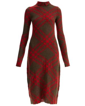 Burberry Knitted Dresses - Red