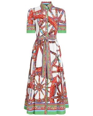 Dolce & Gabbana Poplin Hemdkleid - Rot