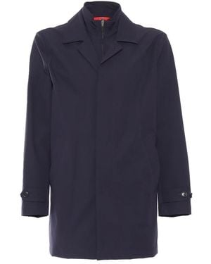 Fay Single-Breasted Coats - Blue