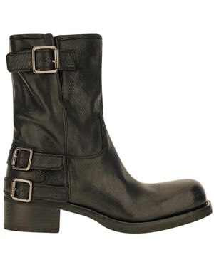 Officine Creative Schoenen ,Zwart ,Enkellaarsjes