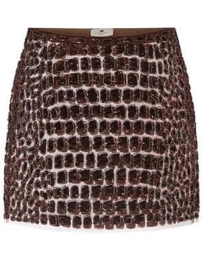 Elisabetta Franchi Short Skirts - Brown