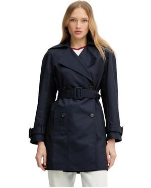 Pinko Geknöepfter Trenchcoat Mit Gürtel - Blau