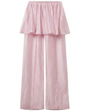 THE GARMENT Broeken ,Roze ,Polyester Wijde Broek