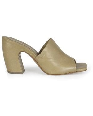 Cortana Heeled Mules - Verde