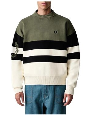 Fred Perry Tipped Graphic Jumper - Schwarz