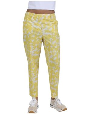 Via Masini 80 Slim-Fit Trousers - Yellow