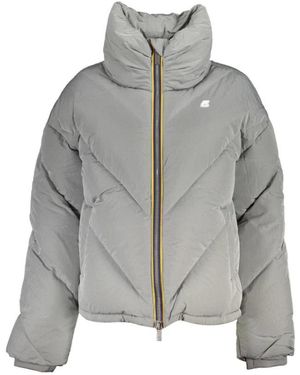 K-Way Grijze Elegant Langemouw Jas - Grijs