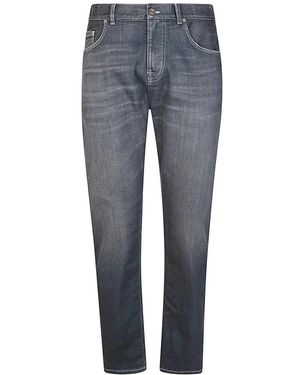 Eleventy Denim Lyocell Regular Fit Hose - Blau
