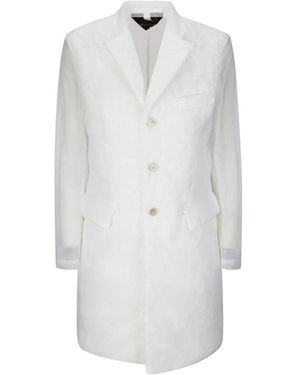Comme des Garçons Jassen ,Wit ,Translucent Lapel Blazer
