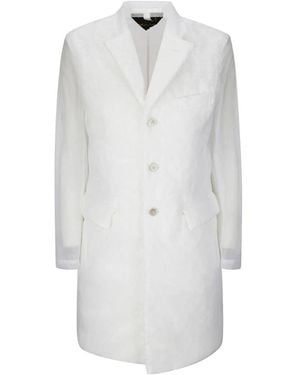 Comme des Garçons Jassen ,Wit ,Translucent Lapel Blazer
