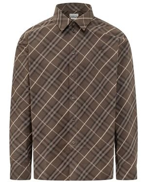 Burberry Overhemden ,Bruin ,Katoen Robert Ls No Pkt Shirt