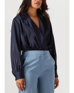 Another Label Tops ,Blauw ,Satijn Danai Top L/S